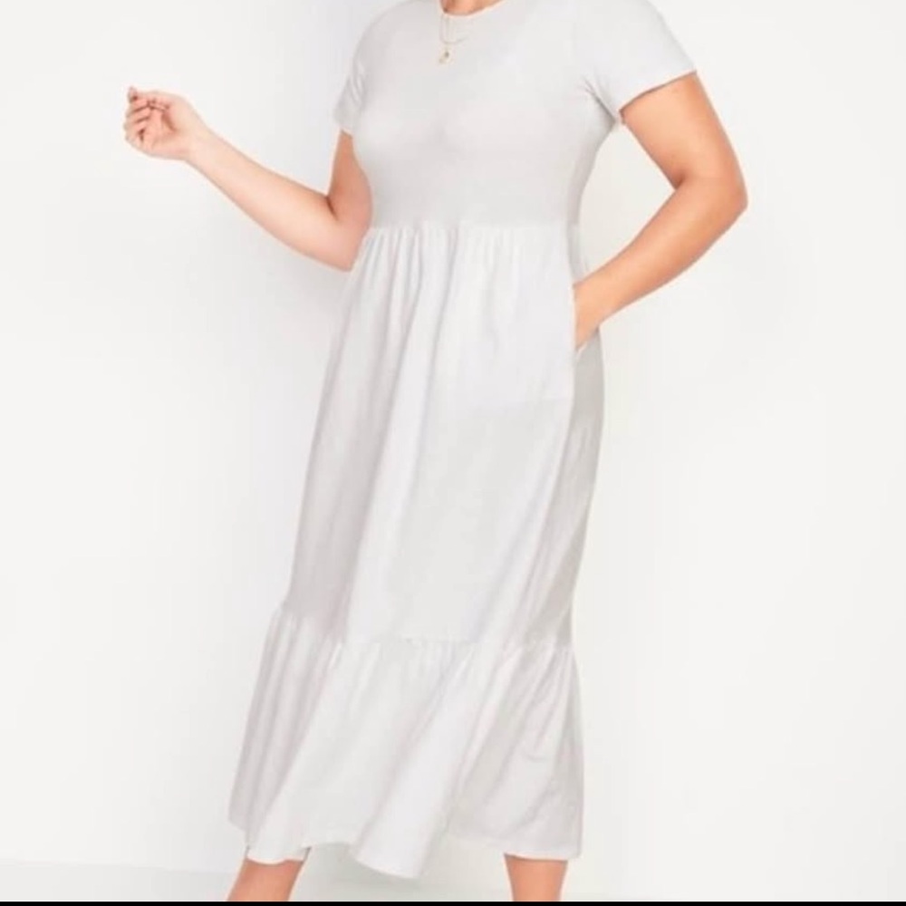 Old Navy Short-Sleeve Tiered Midi Dress